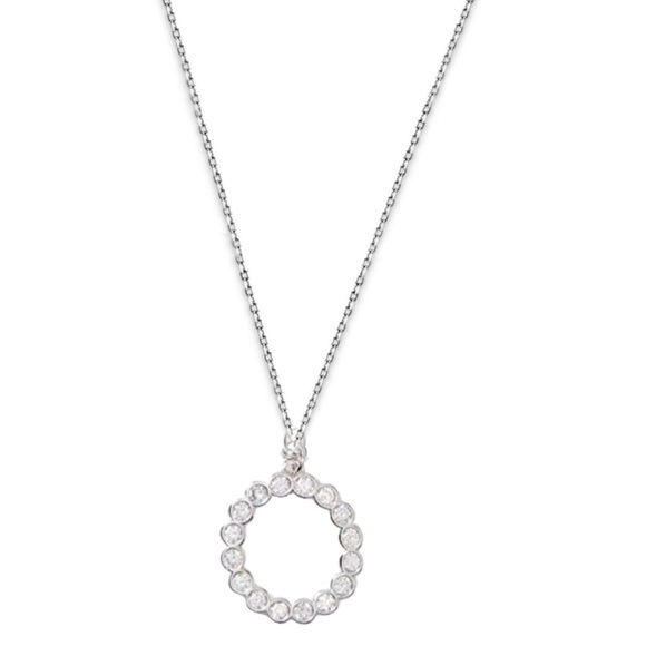 KATE SPADE • Full Circle Silver Crystal Pendant Necklace - Picture 1 of 5